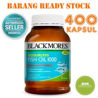 Jual Blackmores Odourless Fish Oil 1000mg BPOM Kalbe - 400 kapsul Murah