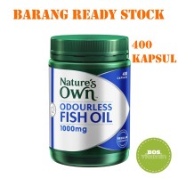 Jual Nature's Own Odourless Fish Oil Omega 3 1000mg 400 kapsul Murah