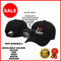 Jual TOPI BASEBALL I LOVE THE BEATLES K6 - TOP PRODUCT 1988 Murah