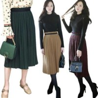 Jual New Celine Pleated Skirt(#692)/Rok Midi/Rok kerja Keren Murah
