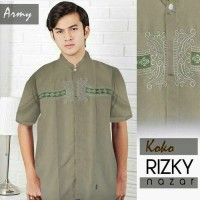 Jual GREEN BAJU KOKO tasmatas monochrome lengan pendek PREMI Limited Murah