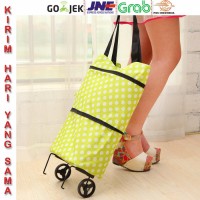 Jual BW003 FOLDABLE TROLLEY BAG 02/TAS TROLI LIPAT TROLY SHOPPING BAG Murah