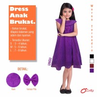 Dress Anak UNGU Import Branded OZORA Brukat Berkualitas Murah