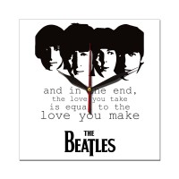 Jual Jam Dinding Vintage Kayu Unik dan Artistik BEATLES Murah