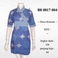 Jual Discount 45% dres batik krah kimono/fashion wanita batik/ b80817004 Murah