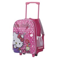 Jual Tas Ransel / Backpack Roda Anak Perempuan Pink Catenzo Junior CRZ 006 Murah
