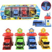 MOBIL TAYO GARASI 4 PCS PELONTAR THE LITTLE BUS TAYO GARAGE