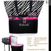 Tas Bayi GABAG COOLER BAG - ZEBRA BABY BOW