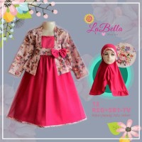 Baju Muslim Anak | Gamis LaBella Tutu Kebaya Merah SB1-TV-0913