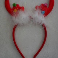 Jual Bando natal christmas tanduk rusa bulu putih Murah