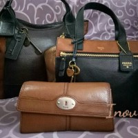 Tas Fossil Tessa satchel original multi / multy black Rare