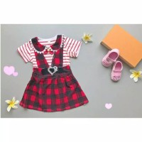 Jual Overall Dress Kotak Anak Bayi Gaun Anak Perempuan Impor Murah
