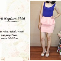 Jual AQ2894 Peach Peplum Skirt 90 KODE X2894 Murah