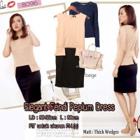 Jual AQ2890 Elegant Fendi Peplum dress 90 KODE X2890 Murah