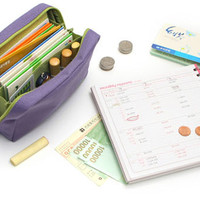 Jual bank book dompet organizer buku tabungan uang kertas logam - hhm075 Murah
