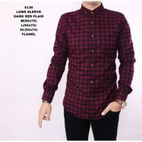 Jual Kemeja Flanel Motif Kotak Flannel Katun Pria Cowok Slim Fit Panjang Murah