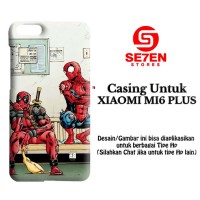 Jual Casing XIAOMI MI6 PLUS Funny Spiderman and Deadpool Custom Hard Case Murah