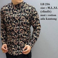 Jual BATIK PRIA SLIMFIT DAN SLIM FIT ORIGINAL KEMEJA RESMI LUIGI BATAN LS58 Murah