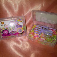 Jual Kotak Loom Band Bands DIY Karet Rubber Rainbow Warna Color Colour Co Murah