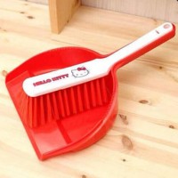Jual Sapu Broom Sikat Pengki Serok Cikrak Mini Dust Pan Brush Hello Kitty Murah