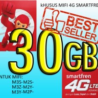 Jual Kartu Perdana Smartfren 4G 30 gb for all mifi m3z/m3y/m2s/m2p/m2y Murah