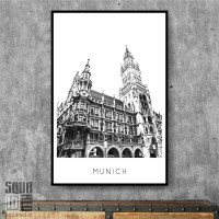 Jual Poster Kayu / Wooden Poster / Hiasan Dinding - Munich Murah