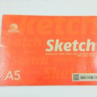 Jual Buku Gambar Sketsa A5 25 lembar utk Cat Air Pensil Pen Sketch Book Murah