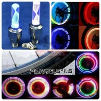 Jual WC O6 Tutup Pentil LED Ban Motor Mobil Sepeda 7 Warna Warni Magic Tir Murah