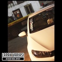 Jual Sticker Mobil - Stiker Mobil VolksWagen Racing Side Windshield Murah