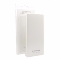 Jual Delcell Power Bank ECO Polymer Battery Real Capacity 10000 mAh Putih Murah