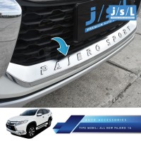 Jual All New Pajero Sport Front Bumper Trim Emboss ChromeAksesoris Pajero Murah