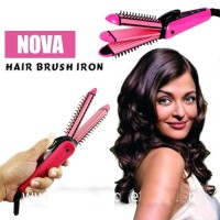Jual Catok Sisir Nova Curly Brush Iron Curly 3 in 1 Nhc8890 T1310 Murah