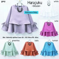 Pakaian Baju Atasan Wanita Harajuku Blouse Busana Muslim Hijab