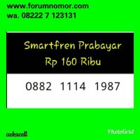 Jual Nomor Cantik Smartfren(0882 1114 1987)Seri Tahun Terupdate Rapih S10 Murah