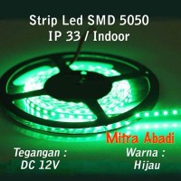 Jual LED Strip SMD 5050 Hijau Green DC 12V IP33 INDOOR ONLY Murah
