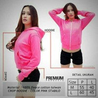 Jual CROP HOODIE jacket PINK Murah