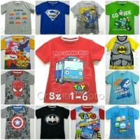 Jual ( GROSIR) KAOS KARAKTER ANAK 1-6 Murah