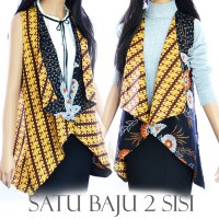 Jual Tunik Batik Jas Panjang Bolero Cardigan Rompi Panjang A308 Murah