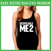 Jual Kaos Minion Despicable Me 2 Logo 3 Tanktop Wanita Cewek TKT-MIN03 Murah