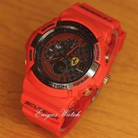 Jual Jam Tangan Pria Sport G-Shock Scuderia Ferrari Red Kw S Premium Murah