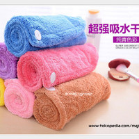 Jual DISKON Magic Towel Hair Wrap (Handuk Rambut Penyerap Air) Murah