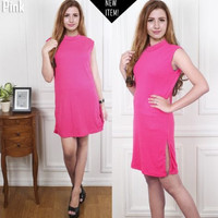 Jual DISKON Dress halter fanta FT dress wanita softknit fanta Murah