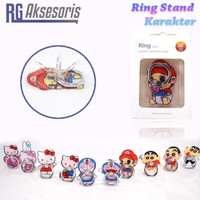 Jual IRING DORAEMON / HELLO KITTY / RING STAND HOLDER KARAKTER Murah