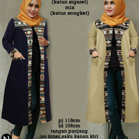 Jual Paling Laris 75100 long vest nurma/vest muslim murah/atasan muslim wan Murah