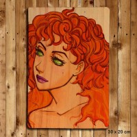 Jual Poster Kayu Hiasan Dinding Dekorasi Interior Rumah DigiPainting Wooden Murah