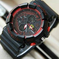 Jual Jam Tangan Pria Wanita G Shock Ferrari Black Red Box Exclusive Murah
