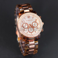 Jual Jam Tangan Pria Wanita Wanita Cewek Michael Kors Mk Mika Leopard Ros Murah