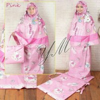 Jual mukena katun jepang HK kids + sejadah Berkualitas Murah