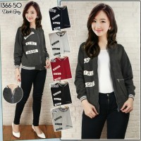 Jual JAKET CROP BOMBER HOODIE MURAH WANITA GROSIR TANAH ABANG 1366-50 Murah