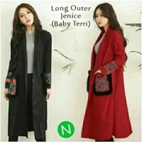 Jual long vest coat cardigan panjang long outer janice Murah